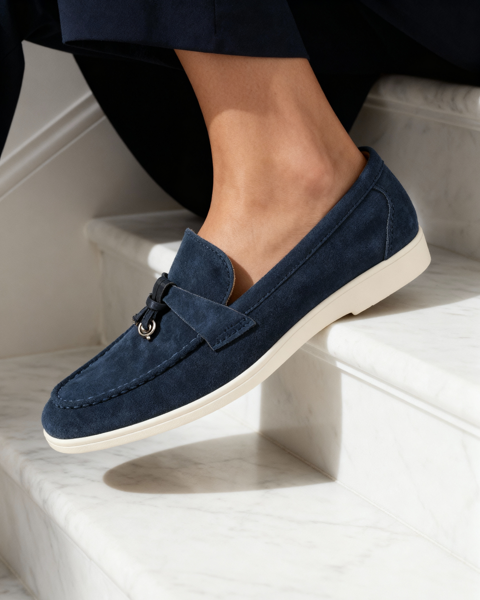 Suede Women's Loafers Elegant Design